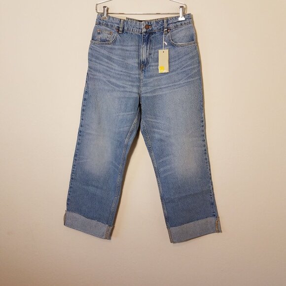 Boden Jeans Womens US 8 EU 12 Blue Relaxed Straight Turn Up Ankle Skimming R0189 - Picture 1 of 10